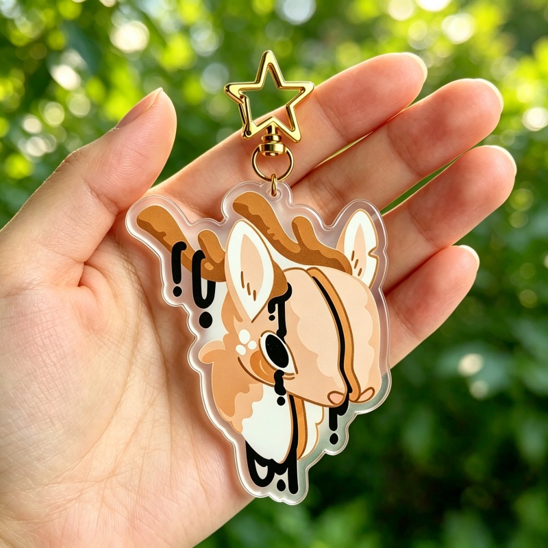Retro Gaming Keychain - Dripping Gore Deer Acrylic Keychain Gothic