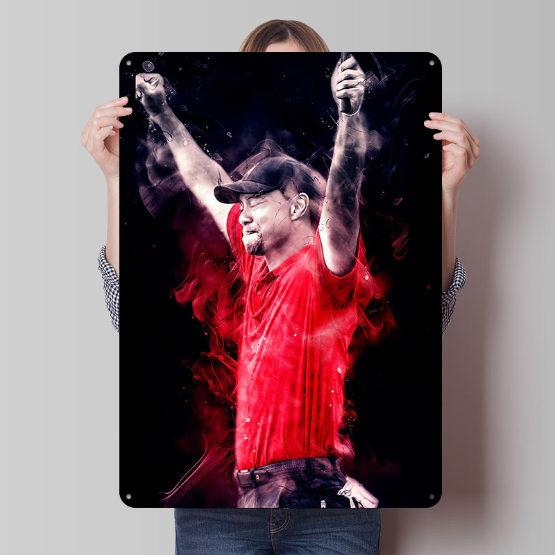 Retro Gaming Bar - Tiger Woods Printed Poster Customized Retro