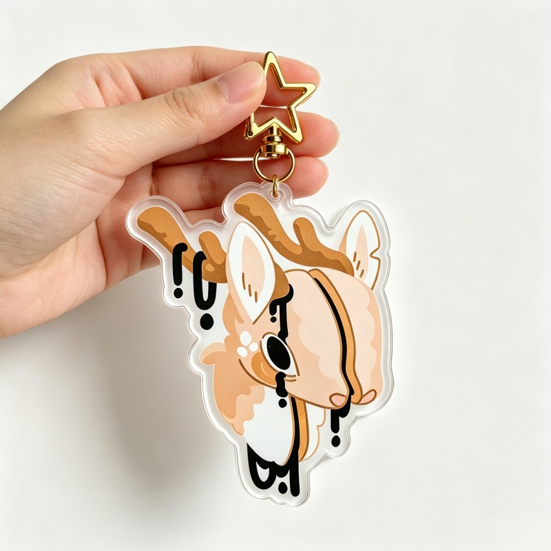 Dripping Gore Deer Acrylic Key - Retro Gaming Keychain 评论和价格