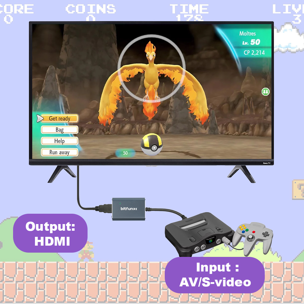 Bitfunx 720P Svideo / AV To HD - Retro Gaming Setup 评论和价格