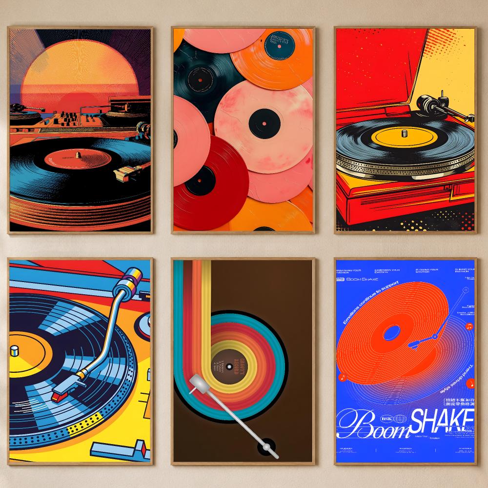 Retro Colorful Record Player P - Retro Gaming Cafe 评论和价格
