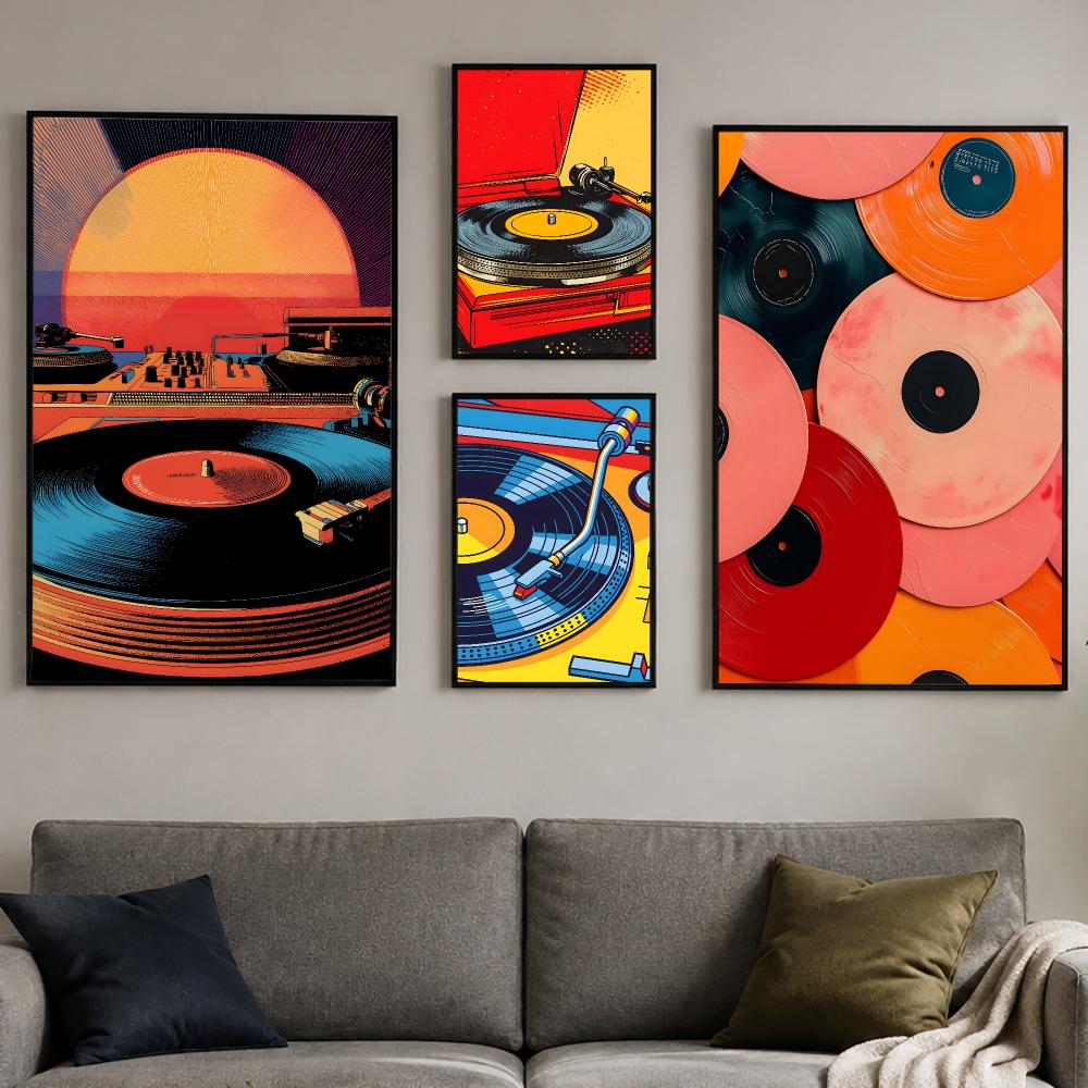 Retro Colorful Record Player P - Retro Gaming Cafe 评论和价格