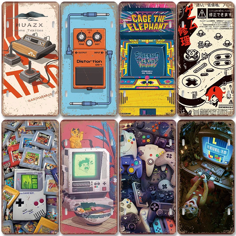 Vintage Gaming Metal Sign Retr - Retro Gaming Tv 评论和价格