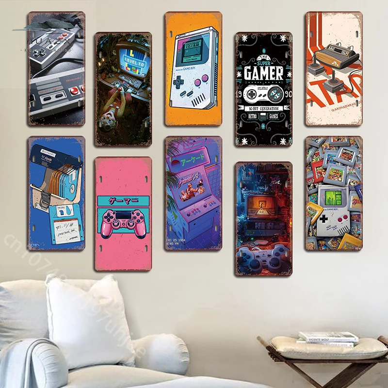 Vintage Gaming Metal Sign Retr - Retro Gaming Tv 评论和价格