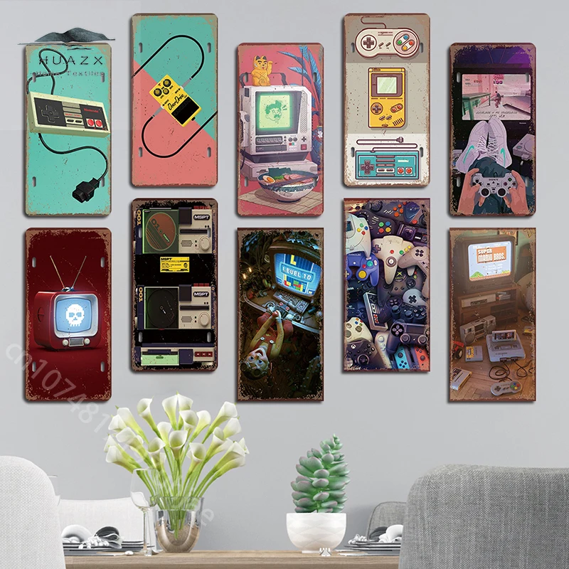 Vintage Gaming Metal Sign Retr - Retro Gaming Tv 评论和价格