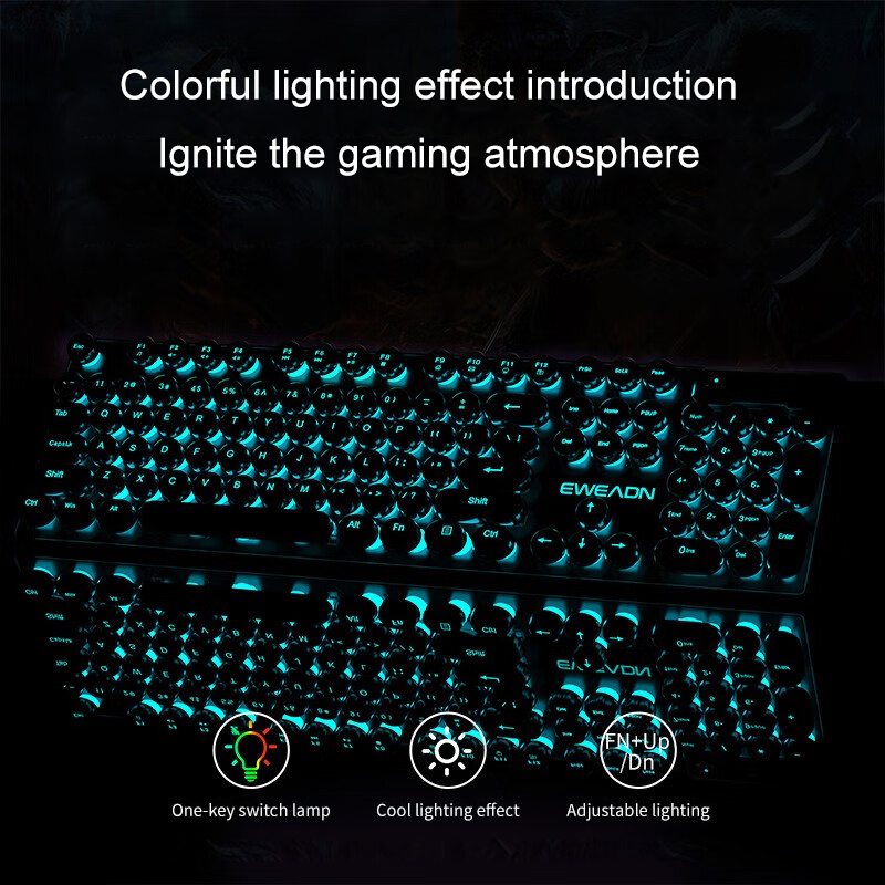 EWEADN Typewriter Gaming Keybo - Retro Gaming Setup 评论和价格