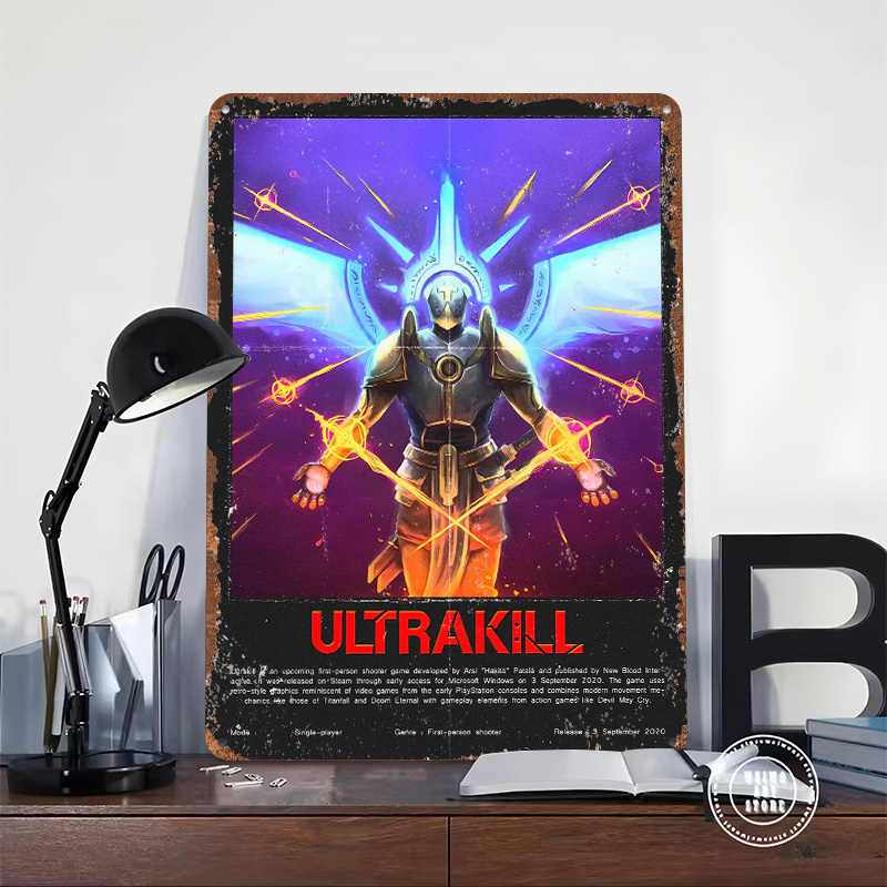 Ultrakill Game Metal Poster Cu - Retro Gaming Bar 评论和价格