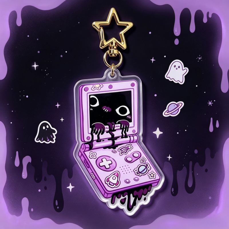 Creepy Game Console Acrylic Ke - Retro Gaming Keychain 评论和价格