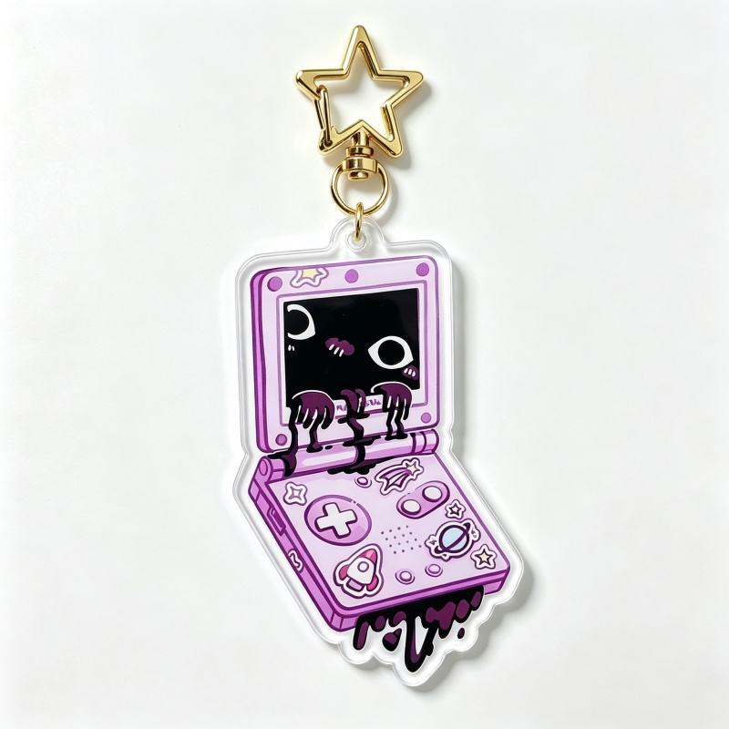 Creepy Game Console Acrylic Ke - Retro Gaming Keychain 评论和价格
