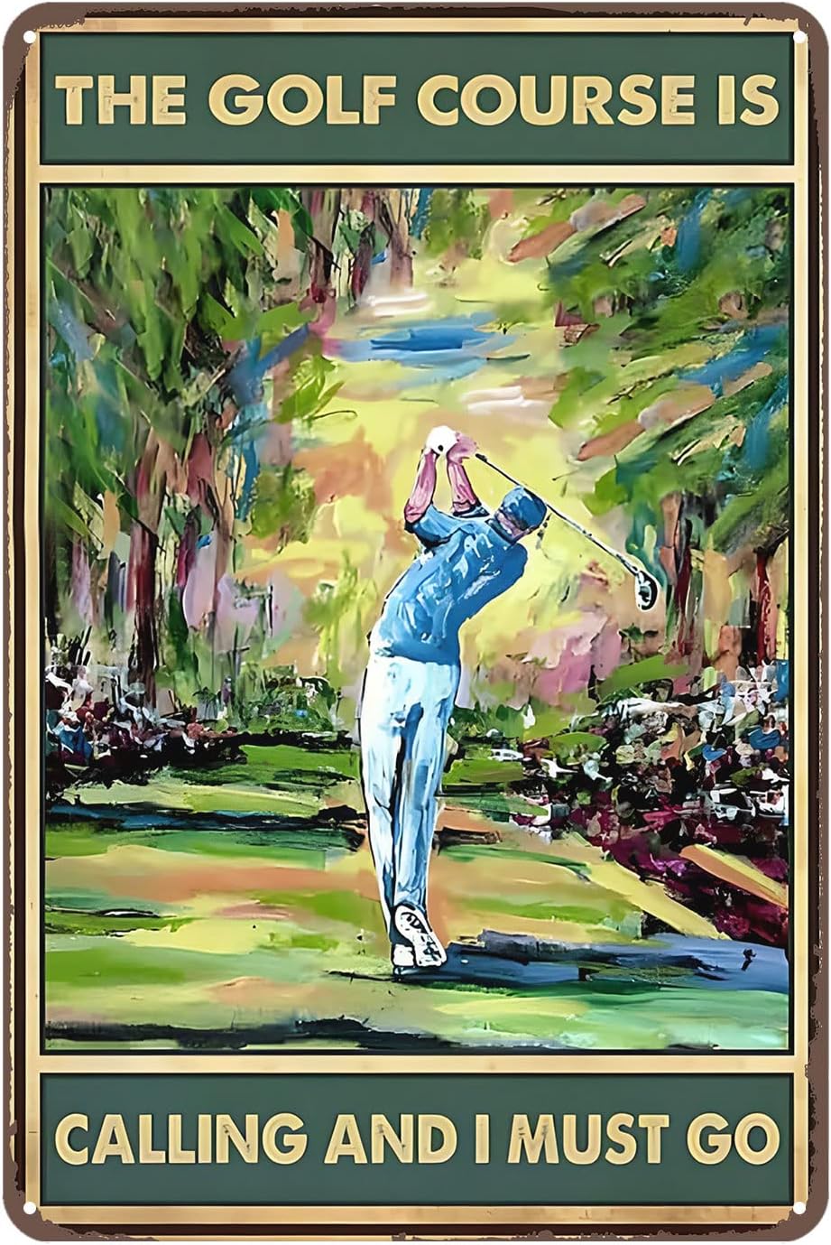 Retro Metal Tin Signs The Golf - Retro Gaming Bar 评论和价格