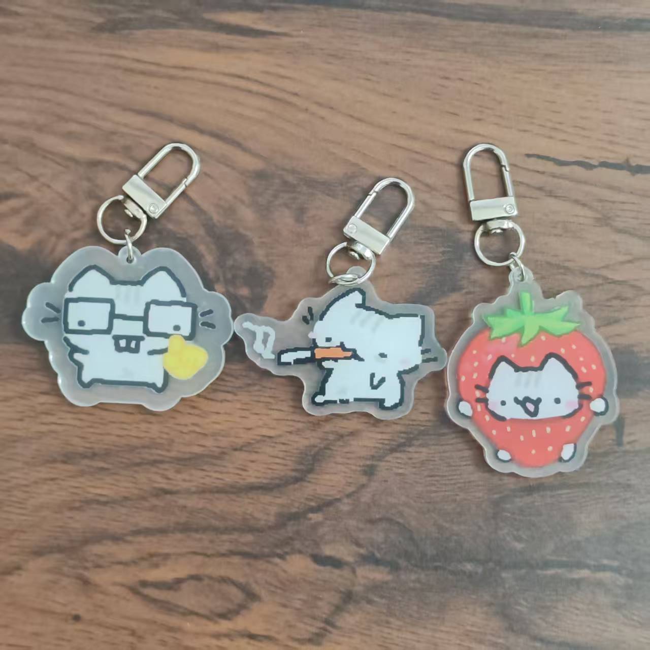 2d Flat Pixel Cat Keychain - G - Retro Gaming Keychain 评论和价格