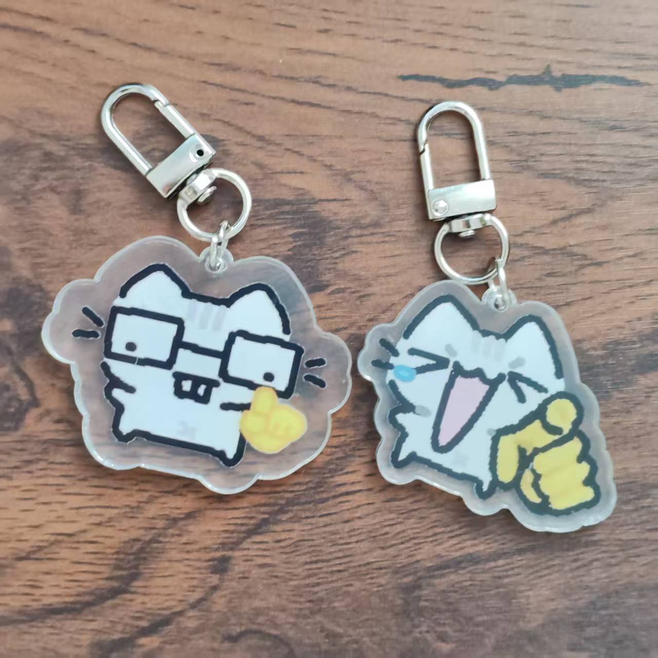 2d Flat Pixel Cat Keychain - G - Retro Gaming Keychain 评论和价格