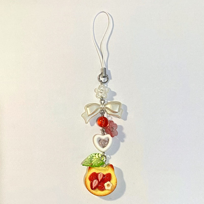 Handmade strawberry toast bead - Retro Gaming Keychain 评论和价格