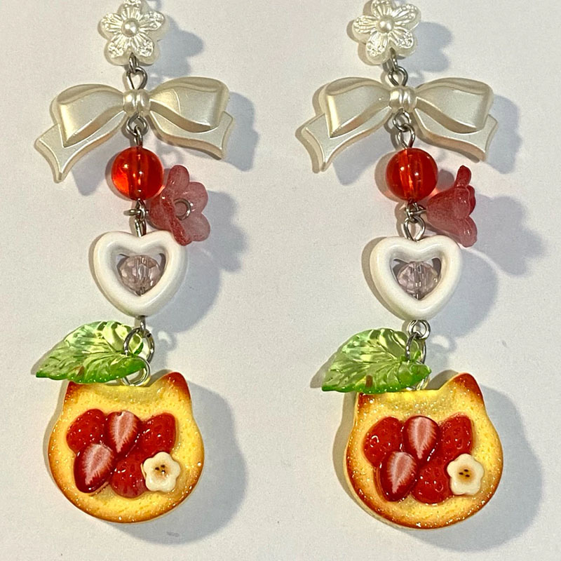 Handmade strawberry toast bead - Retro Gaming Keychain 评论和价格
