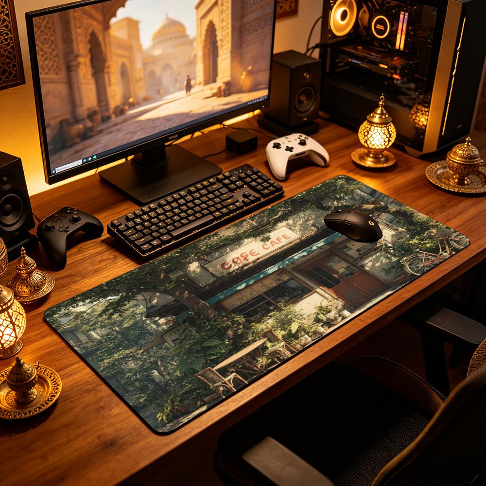 Vintage Cozy Cafe Large Desk M - Retro Gaming Cafe 评论和价格
