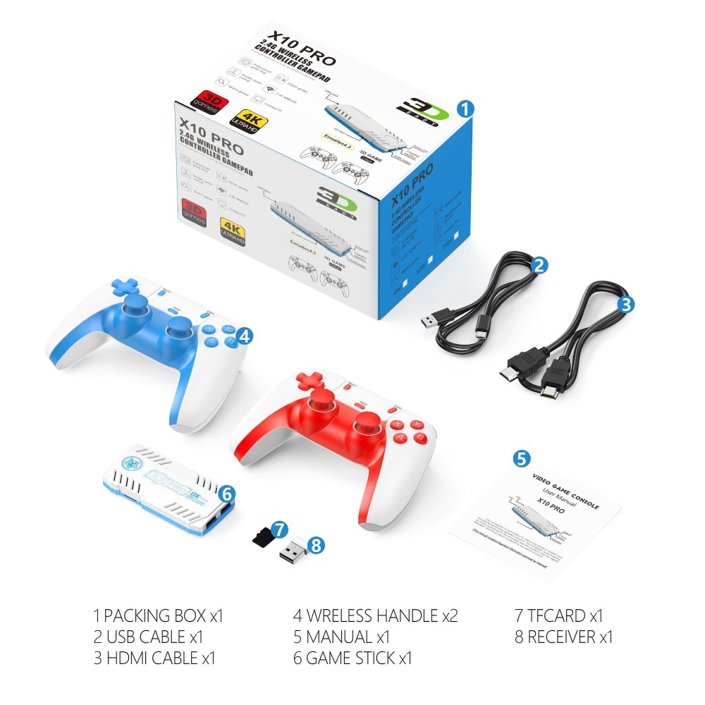 X10 PRO Retro Game Console Sti - Retro Gaming Hdmi Stick 评论和价格