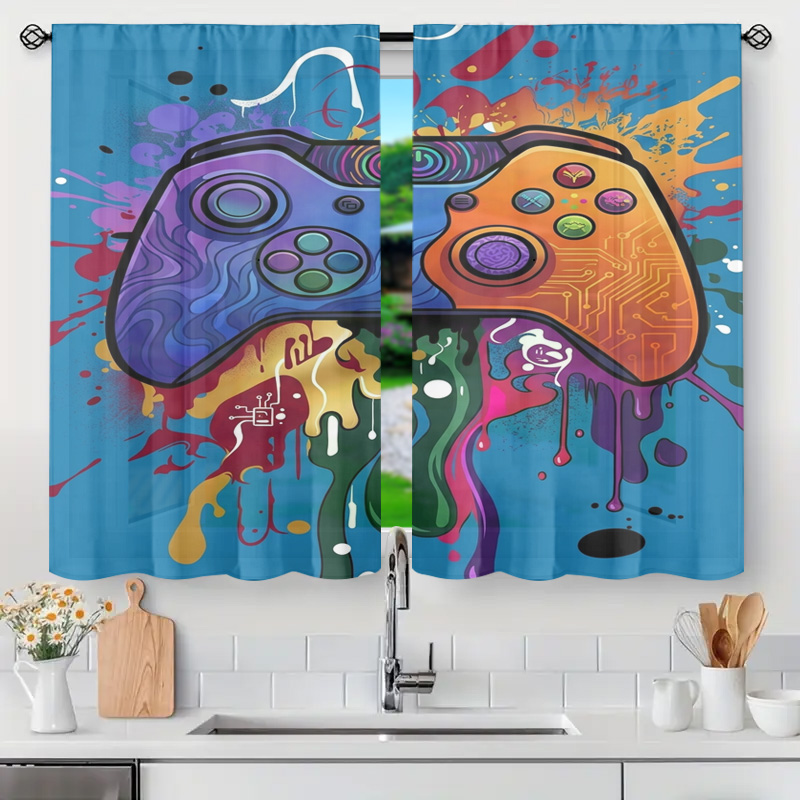 Retro Gaming Curtain Video Gam - Retro Gaming Cafe 评论和价格