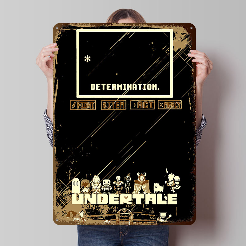 Undertale Metal Poster Custom  - Retro Gaming Bar 评论和价格