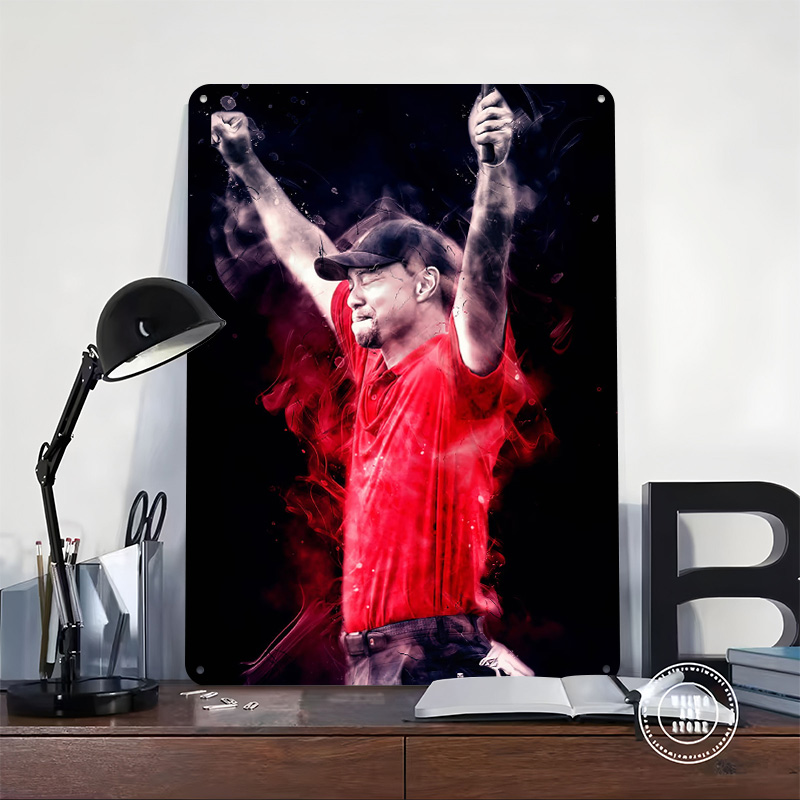 Tiger Woods Printed Poster Cus - Retro Gaming Bar 评论和价格