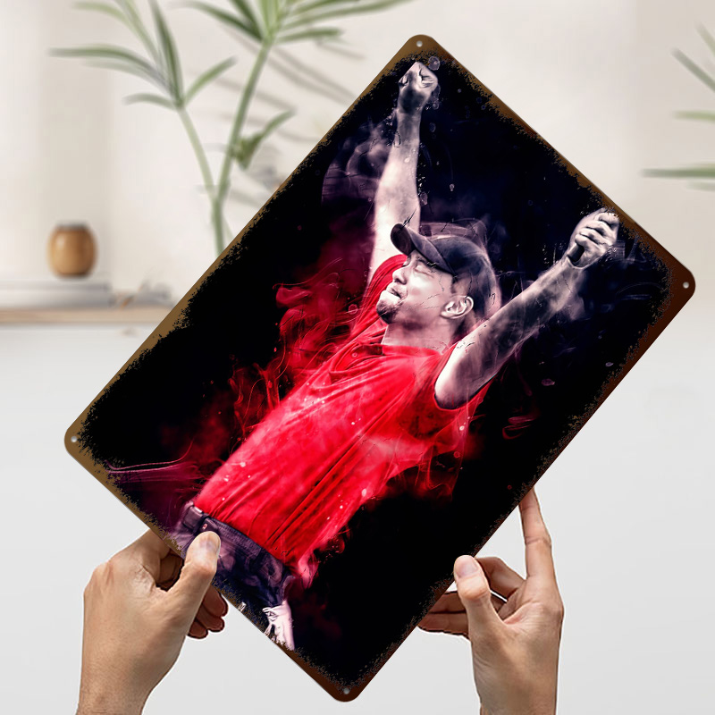Tiger Woods Printed Poster Cus - Retro Gaming Bar 评论和价格