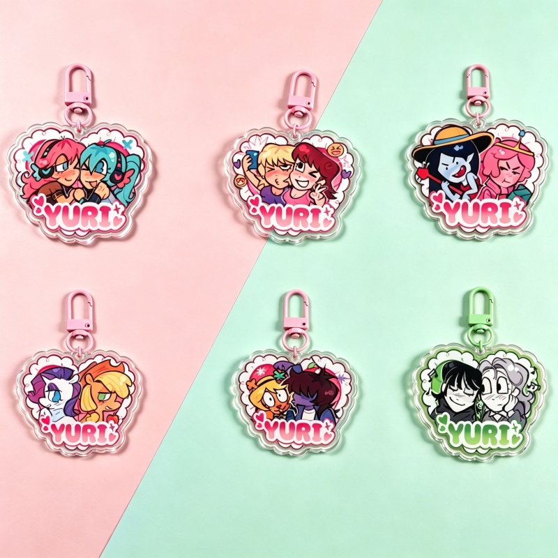 Yuri Time Acrylic Keychain Cut - Retro Gaming Keychain 评论和价格