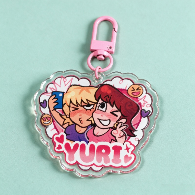 Yuri Time Acrylic Keychain Cut - Retro Gaming Keychain 评论和价格