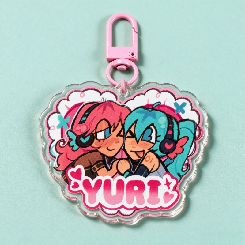 Yuri Time Acrylic Keychain Cut - Retro Gaming Keychain 评论和价格